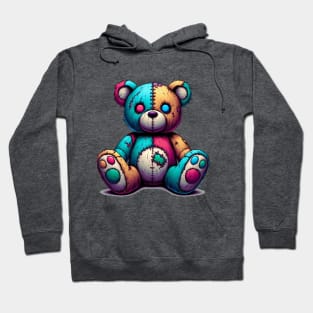 Rainbow creepy teddy bear Hoodie